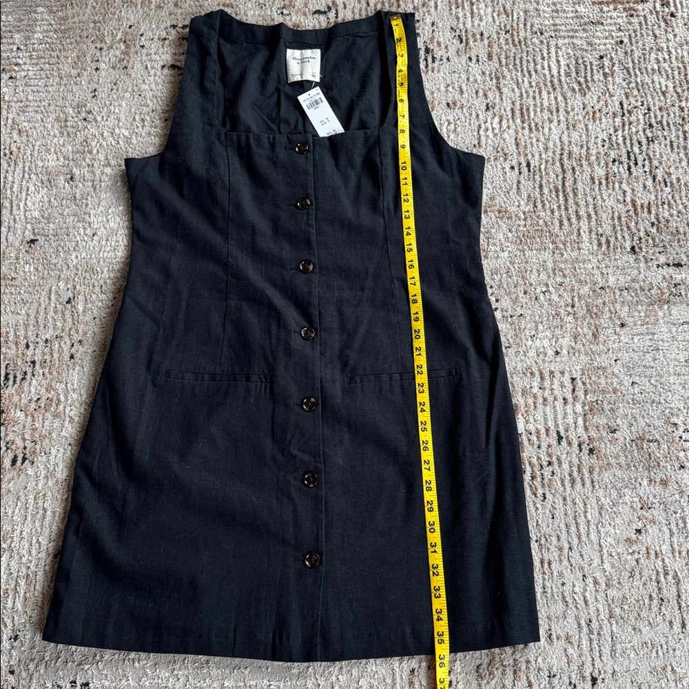 Abercrombie & Fitch Black Button-Front Mini Dress - Picture 4 of 8
